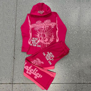 NUEVO LOGOTIPO PERSONALIZADO DISEÑO PERSONALIZADO SUDADERA CON CAPUCHA PARA HOMBRES POLAR DE POLIÉSTER DE ALGODÓN CON BOLSILLO DE CANGURO Y CAPUCHA CON LLAZO - Product Image 6