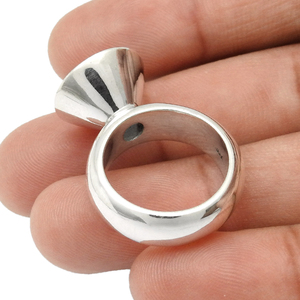 Look extrême 925 argent Sterling calcédoine naturelle pierre précieuse bague à la mode bijoux faits à la main en gros prix d'usine fournisseurs en vrac - Product Image 5