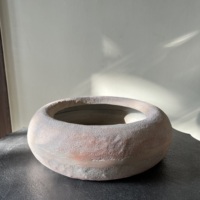 Kit de jardinières et Pots d'intérieur/d'extérieur en forme de beignet en métal terracotta vintage artisanal Design rond pour la décoration de jardin à la maison