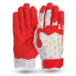 Gants de frappe de baseball professionnels à manchette longue, design étoile, Guantes De Bateo, gants de frappe en cuir de haute qualité, softball - Product Image 6