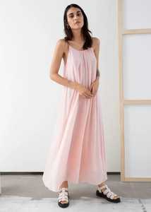 ชุดเดรสยาวเต็มตัวคอกลมผ้าเรยอนสีชมพูสำหรับผู้หญิงชุดเดรสแม็กซี่แขนกุดสไตล์โบฮีเมียนลำลองทรงหลวมสำหรับ100% ฤดูร้อน - Product Image 5