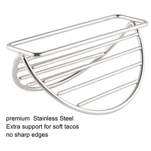 Stunning Shiny Stainless Steel Taco and Food Holder with Antique Design Perfect <b>for</b> Elegant Tabletop <b>Display</b> Use Elegant Design - Product Image 5