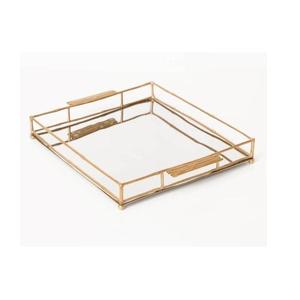 Plat en métal de qualité alimentaire écologique haut de gamme plateau de service en laiton en acier inoxydable personnalisé pour la fête à la maison bols faciles - Product Image 1