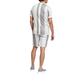 Ensemble deux pièces personnalisé pour homme, respirant, décontracté, style urbain, motif uni, t-shirt en molleton et short 100 % coton de haute qualité - Product Image 3