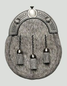 Nouveauté Custom Made Highland Wear House of Scotland Semi Dress Buffalo Skin Sporrans 3 glands avec chaîne et ceinture pour cornemuse - Product Image 6