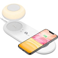 Lámpara de Noche Inteligente con Cargador Inalámbrico Rápido