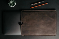 Housse pour ordinateur portable en cuir véritable coréen pour Macbook Pro/Air 13/14/16 HP DELL XPS 13 Sac à main portable grande capacité