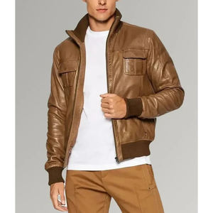 Veste en cuir pour hommes la plus vendue veste personnalisable de haute qualité fermeture à glissière imperméable - Product Image 1