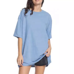 Camiseta clásica de cuello redondo para mujer diseñada para salidas casuales y comodidad diaria con material de mezcla de algodón transpirable para mujer - Product Image 5