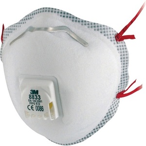 Mascarilla Respiratoria 3M 8833 FFP3 con Válvula de Exhalación, Paquete de 10 - Product Image 1