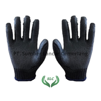 Guantes de seguridad de Palma de goma, antiabrasión, color negro, calidad de exportación, fabricados en Indonesia