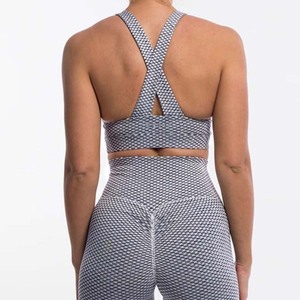 Wholesales Ins Hot Yoga <b>Suit</b> Fitness Sports Bra Leggings Workout Women Sports bra set - Product Image 2