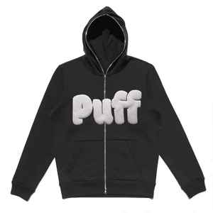 Custom 100% Cotton Oversized Pullover <b>Hoodie</b> for <b>Men</b> Winter Heavyweight Embroidered Puff Printing Logo Full Zip Sweatshirt - Product Image 2