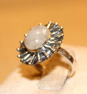 Gran oferta, anillo de plata 925 chapado en rodio a la moda para mujer personalizado, anillo de piedras preciosas de cuarzo rosa de grado superior, regalo de joyería OEM - Product Image 3