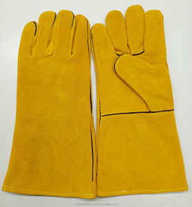 <b>Top</b> Premium Quality <b>Red</b> Cowhide Split <b>Leather</b> Gloves Best Quality Premium Cow <b>Leather</b> for Mig Welding - Product Image 3