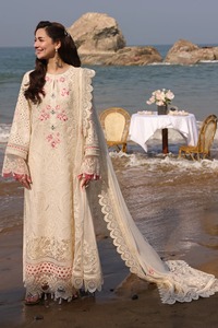 Robes de pelouse en coton, costume 3 pièces brodé sur mesure pakistanais pour dames, vêtements de fête - Product Image 6