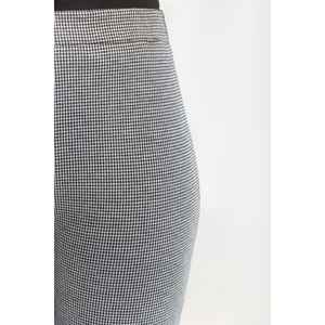 Pantalon évasé pied-de-poule gris 224-220-002, taille haute, infroissable, formel - Product Image 5