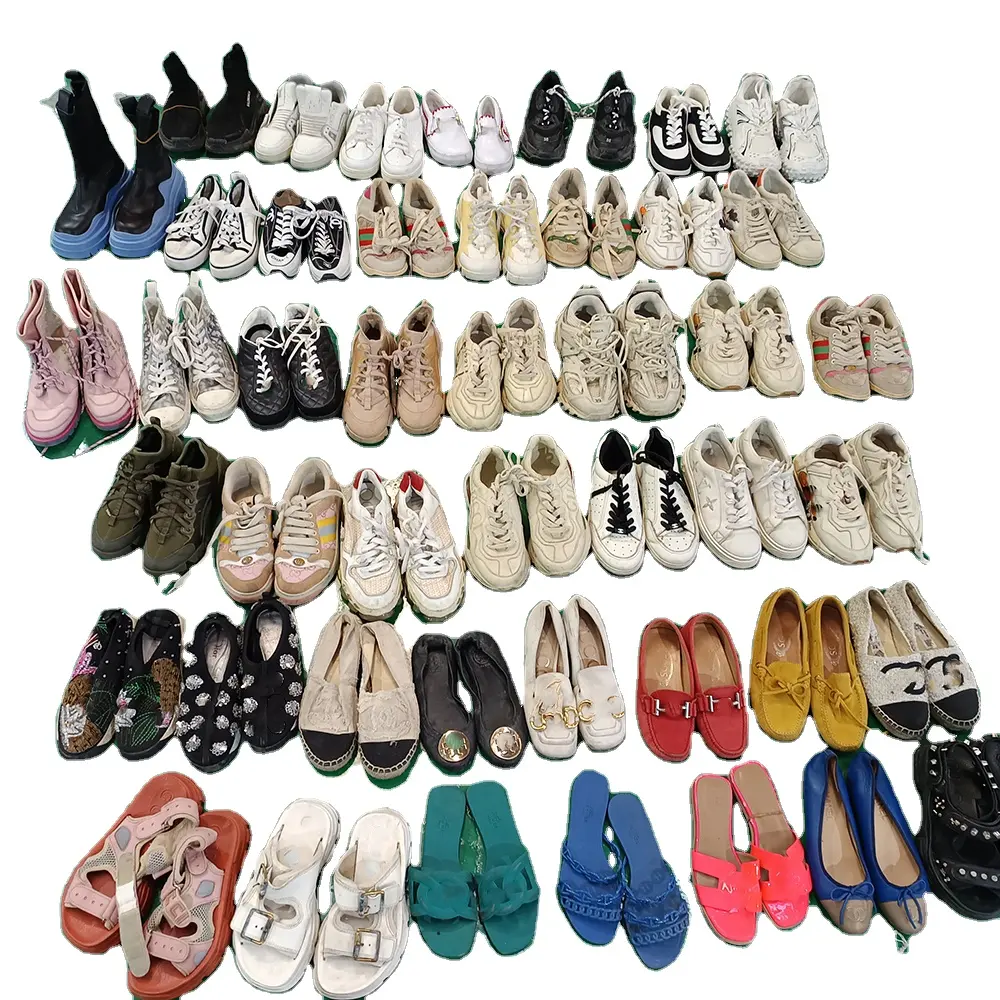 Lüks moda bayanlar yüksek topuklu ayakkabılar sandalet kullanılan ayakkabı markalı orijinal stok markalı kadın spor balya ayakkabı toptan