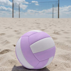 วอลเล่ย์บอลชายหาดสีชมพูทนทานขนาด5ผลิตจากวัสดุหนังพีวีซี - Product Image 2