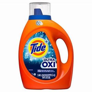 Detergente líquido para ropa Tide Ultra Oxi, 132 floz, 94 cargas, fragancia floral y jazmín, respetuoso con el medio ambiente, compatible con HE, Económico - Product Image 1