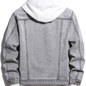 Veste en jean à manches longues de haute qualité pour hommes, délavage à l'acide, veste en jean vintage surdimensionnée pour hommes - Product Image 2