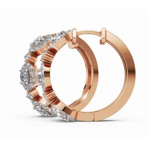 Aros de Diamantes Eternity of Brilliance, Oro de 9 KT, 14 KT, 18 KT, Corte Redondo, Joyería Cultivada en Laboratorio, Proveedor Mayorista OEM B2B - Product Image 2