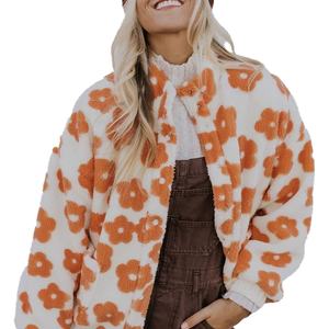 Vestes en polaire matelassée pour femmes Logo solide Design hiver décontracté bouton décoration haute qualité respirant et coupe-vent - Product Image 1