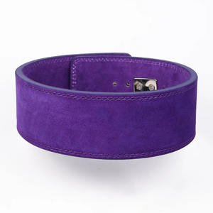 Cinturón de Cuero Morado con Hebilla de Palanca Ajustable de Acero Inoxidable, Cinturones de Levantamiento de Pesas Resistentes para Entrenamiento en Gimnasio - Product Image 3