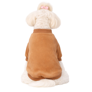 Brown Fleece <b>Dog</b> Sweatshirt Soft Touch Warm Pullover Cozy Winter Pet Clothing <b>for</b> Small <b>Dogs</b> Everyday Wear - Product Image 2