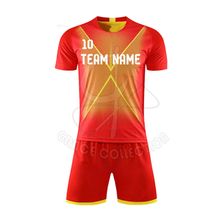 ชุดเสื้อฟุตบอลสำหรับ100% ชุดเครื่องแบบผ้าโพลีเอสเตอร์ผลิตแบบมืออาชีพติดป้ายยี่ห้อส่วนตัว - Product Image 2