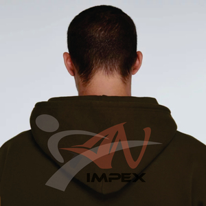 เสื้อฮู้ดดี้พิมพ์ลายดิจิทัลคุณภาพสูงสำหรับผู้ชาย ตัดเย็บแบบสามสี พร้อมโลโก้พิมพ์ตามสั่ง วัสดุสั่งทำพิเศษ - Product Image 5