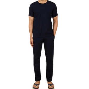 ชุดนอนผ้าฝ้ายสำหรับผู้ชาย | ชุดนอนผ้าคอตตอนเป็นมิตรต่อสิ่งแวดล้อมระบายอากาศได้ - Product Image 5