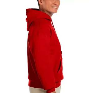 Fabricants personnalisés Streetwear Vintage French Terry Drop Shoulder Oversize Unisex Red Hoodies Applique Embroidery Hoodies Men - Product Image 2