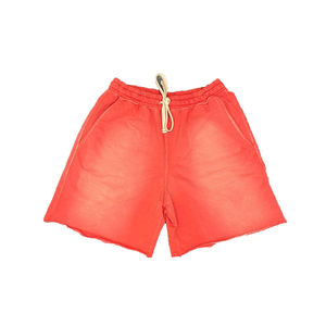 Shorts de fitness en coton lavé à l'acide pour hommes personnalisés en usine Streetwear à motif solide avec poches pour le jogging d'été taille 6XL - Product Image 1