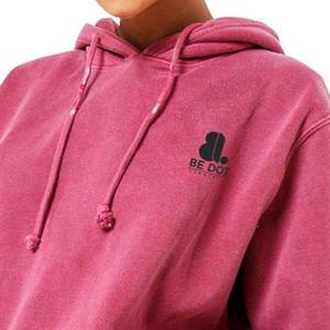 Street Wear Acid Wash Vintage Faded Distressed Mujeres Sudadera de gran tamaño Poliéster Algodón Invierno Casual Patrón sólido - Product Image 6