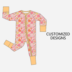 Pyjamas en bambou personnalisés, Combinaison pour <span class=keywords><strong>nouveau</strong></span>-<span class=keywords><strong>né</strong></span>, Ensemble de vêtements pour enfants, Vêtements pour enfants, Vêtements en bambou, Produits pour bébés - Product Image 4
