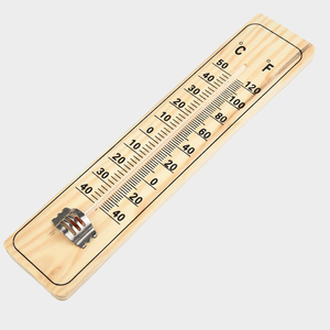 Thermomètre intérieur/extérieur en bois classique avec un style polyvalent, un aspect naturel et une haute fonctionnalité pour un usage domestique - Product Image 1