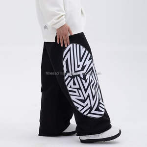 Pantalones de Snowboard holgados de nuevo estilo para hombre, a prueba de viento, impermeables, transpirables, ropa de trabajo de pierna ancha en colores sólidos, pantalones de esquí para mujer - Product Image 3