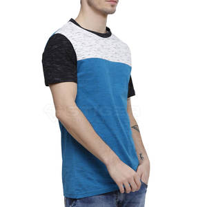 Camiseta de calle transpirable antibolitas de alta calidad para hombre, cómoda tela de poliéster/algodón sólida - Product Image 3