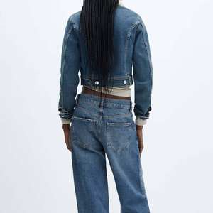 Vestes en jean personnalisées avec broderie partout Veste en jean pour femmes Vestes en jean pour femmes avec broderie florale - Product Image 6