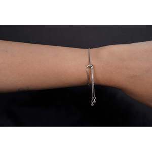 NOVAMART Fine <b>Sterling</b> <b>Silver</b> Dainty Diamond Flower <b>Bracelet</b> Wholesale Export - Product Image 2