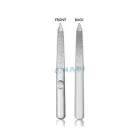 Lima de Uñas Mini de Acero Inoxidable de Alta Calidad con Patrón de Diamante de Doble Cara, Opción de Logotipo Personalizado y Marca Privada para Cuidado de Belleza