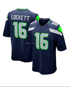 Maillots de football américain brodés de paillettes avec nom du joueur 100% polyester Prêt à expédier Meilleure qualité Jersey cousu - Product Image 5