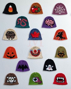 Vente en gros de bonnets côtelés en câble épais tricot unisexe casquettes jacquard Logo chapeaux à revers Logo personnalisé bonnet 2024 bonnets de haute qualité - Product Image 4