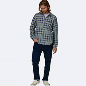 Fabricación personalizada algodón otoño al aire libre punto Slim-Fit camisa ordinaria jóvenes Color puro hombres camisa Casual - Product Image 1