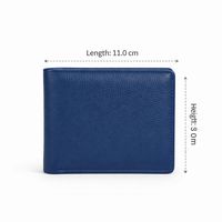 Dompet Pria Kulit Asli Desain Klasik untuk Penggunaan Sehari-hari dengan Tempat Uang Tunai dan Kartu