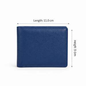 Portefeuille pour homme en cuir véritable au design classique pour un usage quotidien avec porte-monnaie et porte-cartes - Product Image 3