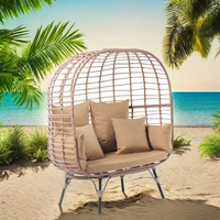 Ensemble complet de chaise en rotin durable et confortable lit de jour beau mobilier d'extérieur pour jardin salon plage hôtels villas