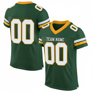 Maillot de football américain en maille vierge avec impression numérique 100% polyester rayé antibactérien respirant personnalisable avec le nom de l'équipe - Product Image 3