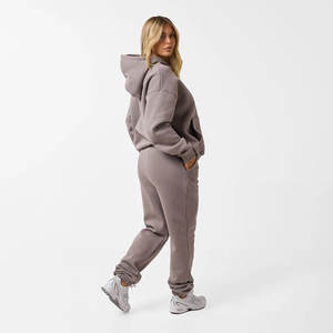 OEM ODM femmes survêtement logo personnalisé ensemble de jogging vente en gros d'usine de vêtements de sport formation combinaison de course pour les dames - Product Image 4